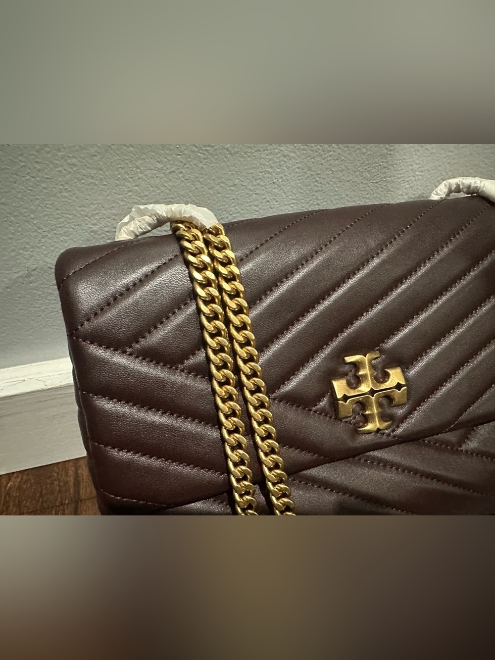 Tory Burch Kira Chevron Convertible Shoulder Bag - limited color Tempranillo - Picture 6 of 16